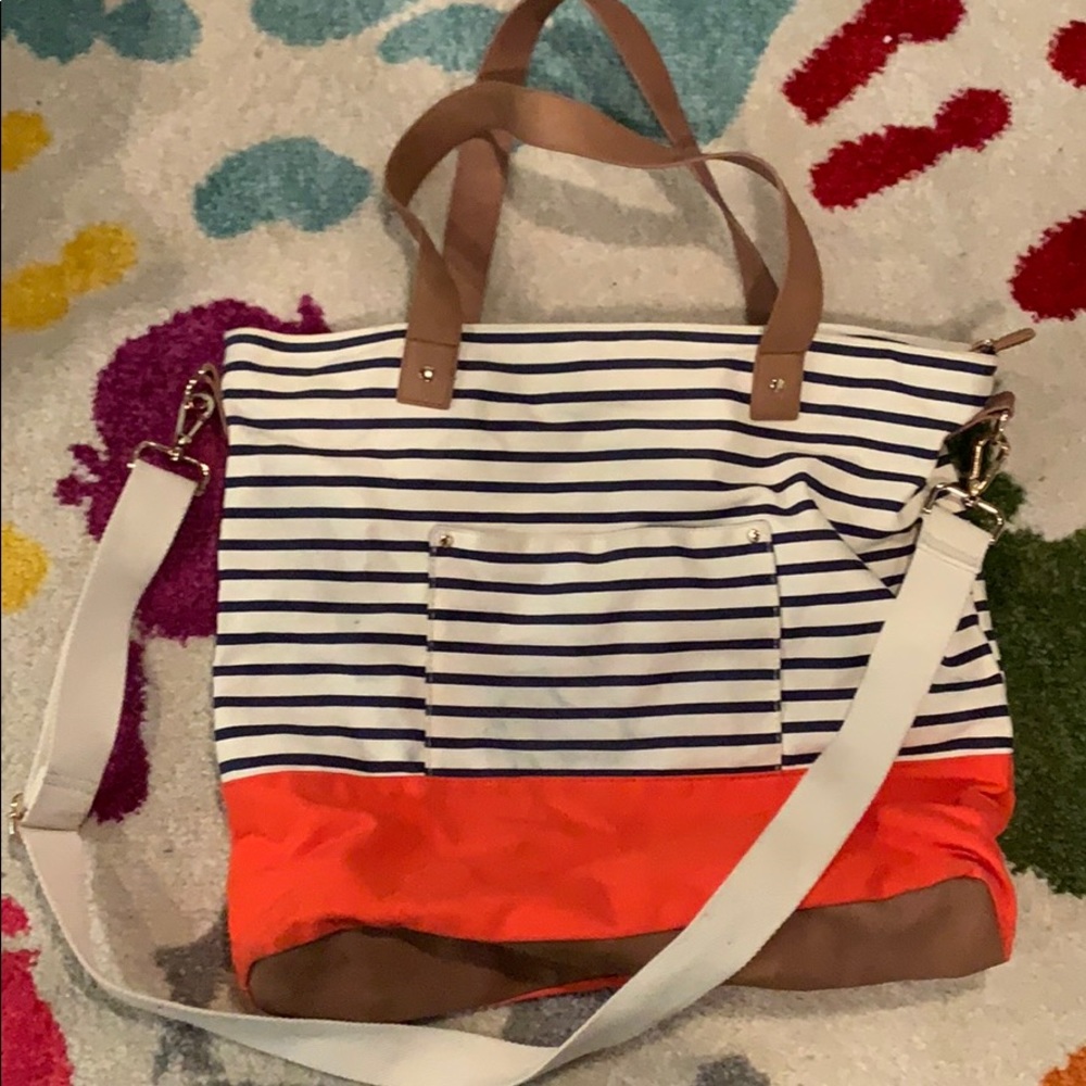 Merona striped tote bag